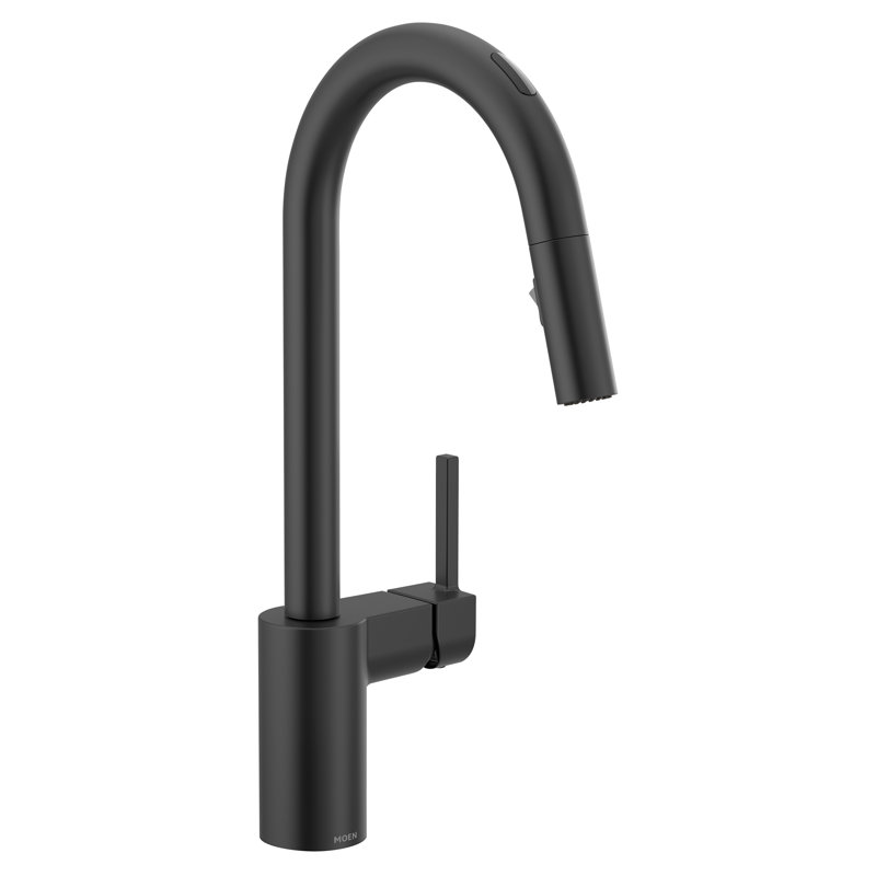 Align Smart Touchless Single Handle Kitchen Faucet with Wave and Power Clean and with Accessories, Matte Black