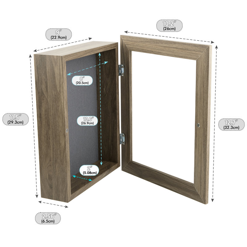 Heyburn Matte Shadow Box Picture Frame, Light Brown