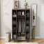 Armoire à miroir 4 portes avec tablettes-1344714254