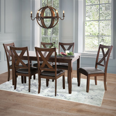 Pettry 6 - Person Solid Wood Solid Wood Top Four Leg Dining Set