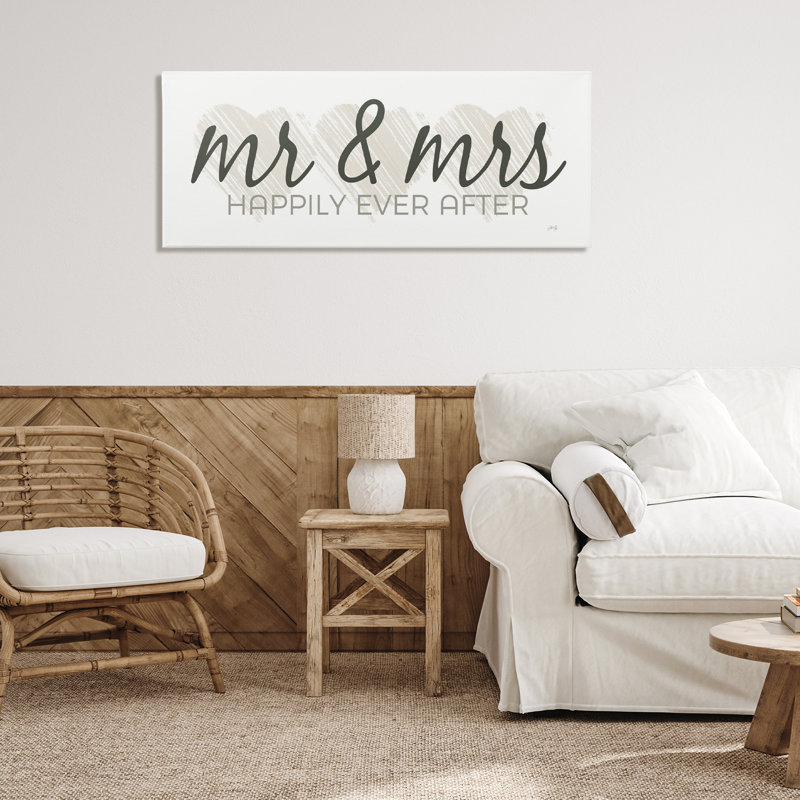 Romantic Mr & Mrs Canvas Wall Art by Marla Rae, 20" H x 48" W