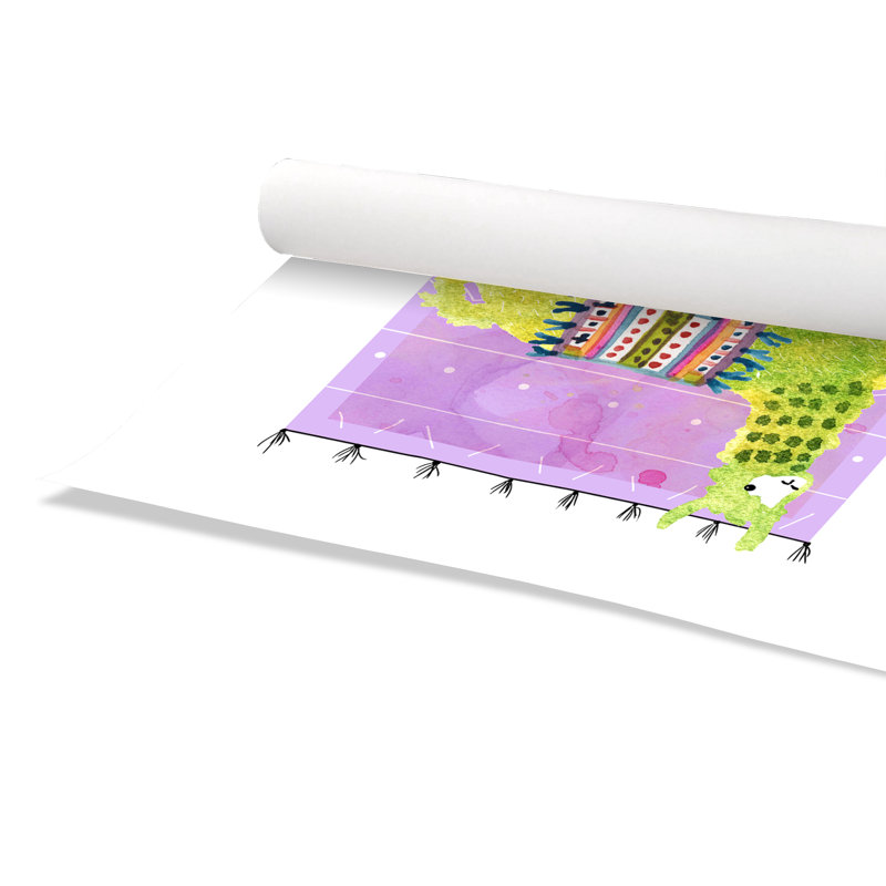 «Rolled Lovely Llama IV», impression sur papier, H 40 po x l 28 po x P 1 po