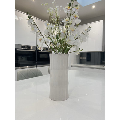 Glison White Bamboo Table Vase
