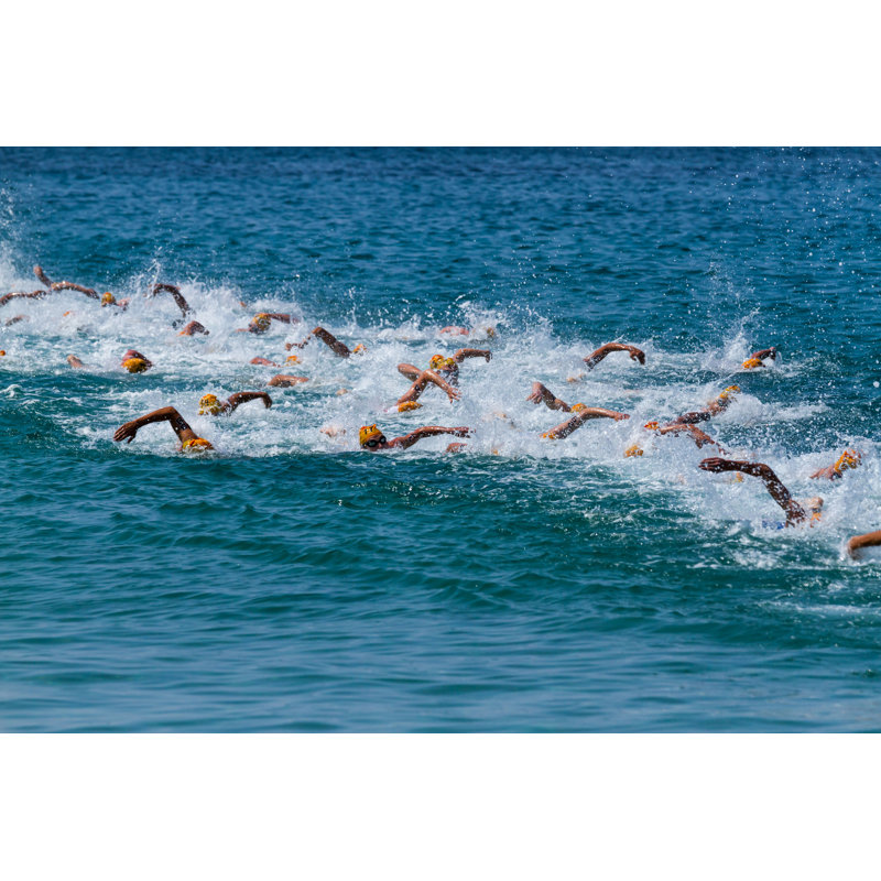 Triathlon - photographie sur toile tendue, H 8 po x l 12 po