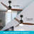 Cahal 52" Reversible 3-Blade Ceiling Fan with Remote Control and Light Kit