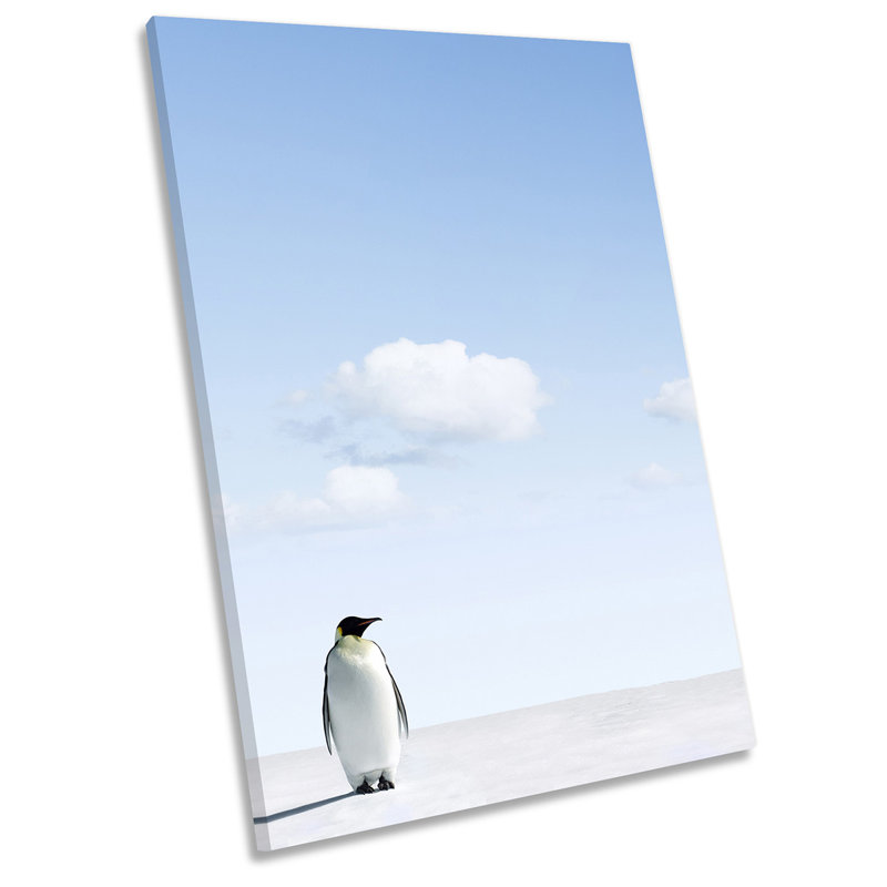 Minimalistic Penguin - Wrapped Canvas Print, 45.7cm H x 30.5cm W x 2cm D