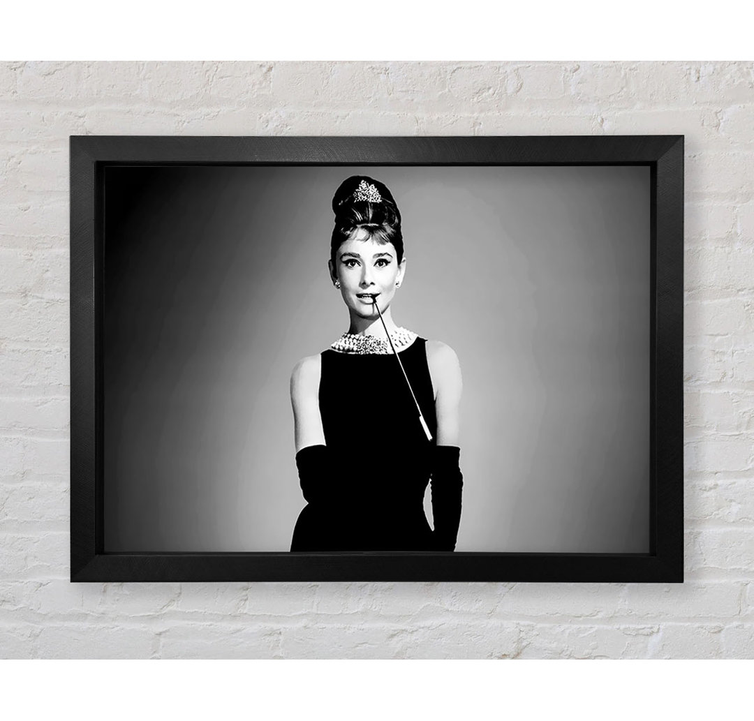 Audrey Hepburn Zigarette Frühstück bei Tiffanys - Druck