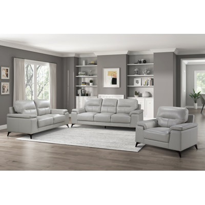 Upholstered 88.75 " Leather Match Sofa