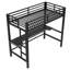 Base de lit mezzanine en métal avec lumière DEL, station de charge USB et bureau Gaming-112683468-112683467