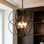 Lustre géométrique en fer forgé Avers 24 po L à 6 lumières