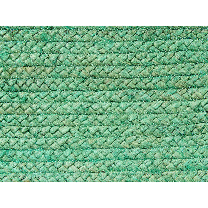 Floriston 45cm Wide Square Solid Colour Pouffe Ottoman, Green