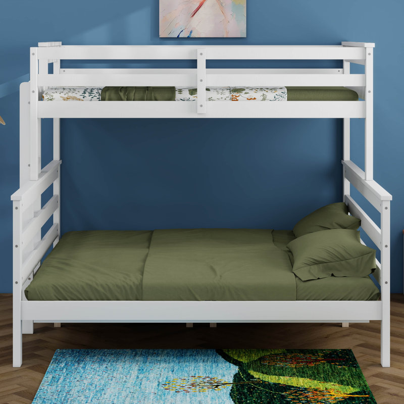 Structure de lit en bois avec garde-corps, échelle, lit superposé amovible pour adultes, adolescents et enfants