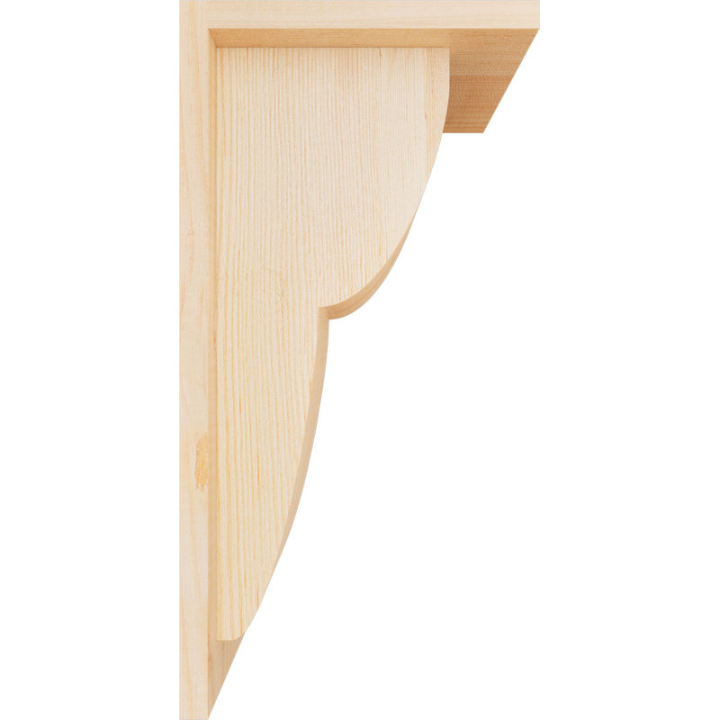 Corbeau Crestline avec contre-plaque, H 16 po x l 7,5 po x P 8 po, Sapin de Douglas, Lisse
