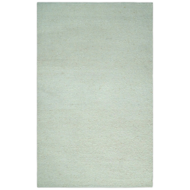 Tapis blanc moderne tissé à la main