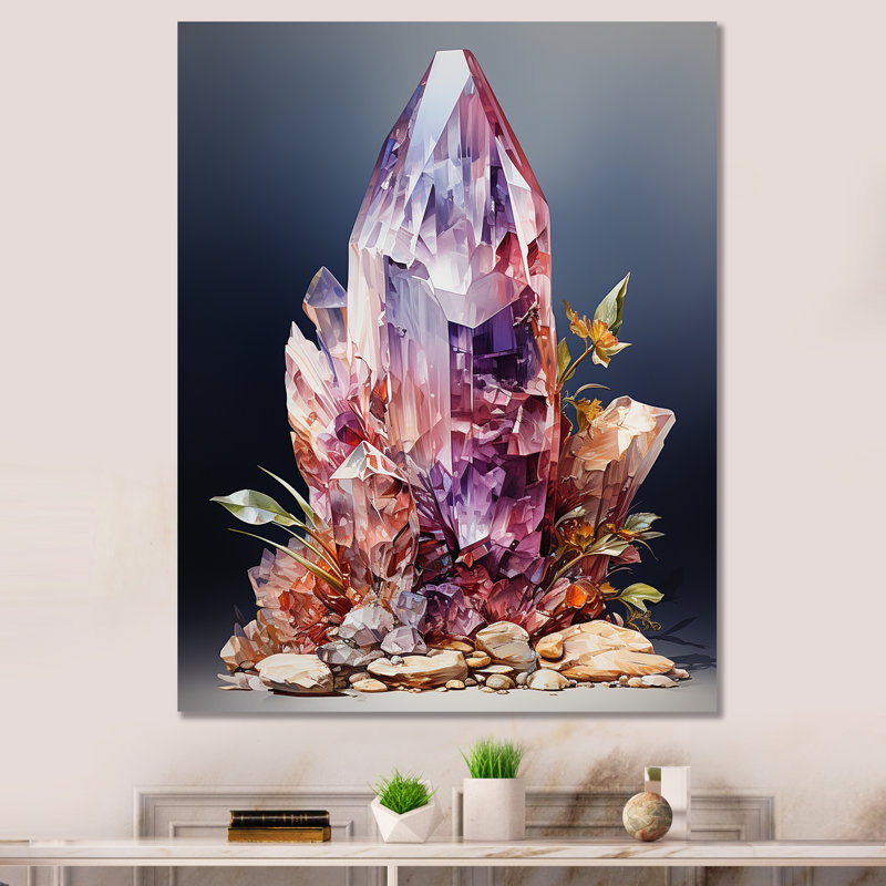 Spiritual Stone Quartz II sur toile, H 20 po x l 12 po x P 1 po, Toile tendue