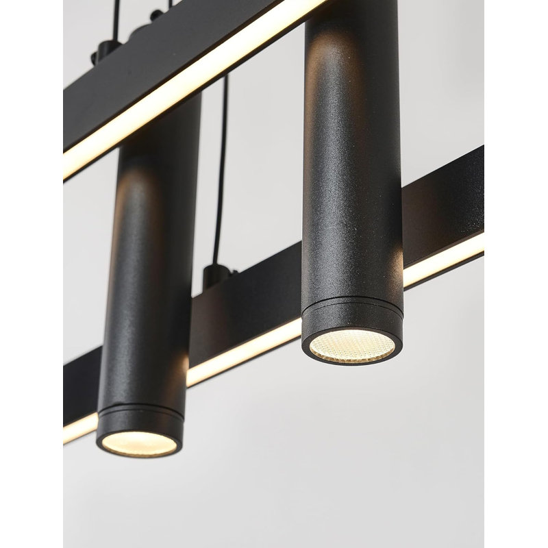 Modern Black Linear Chandelier