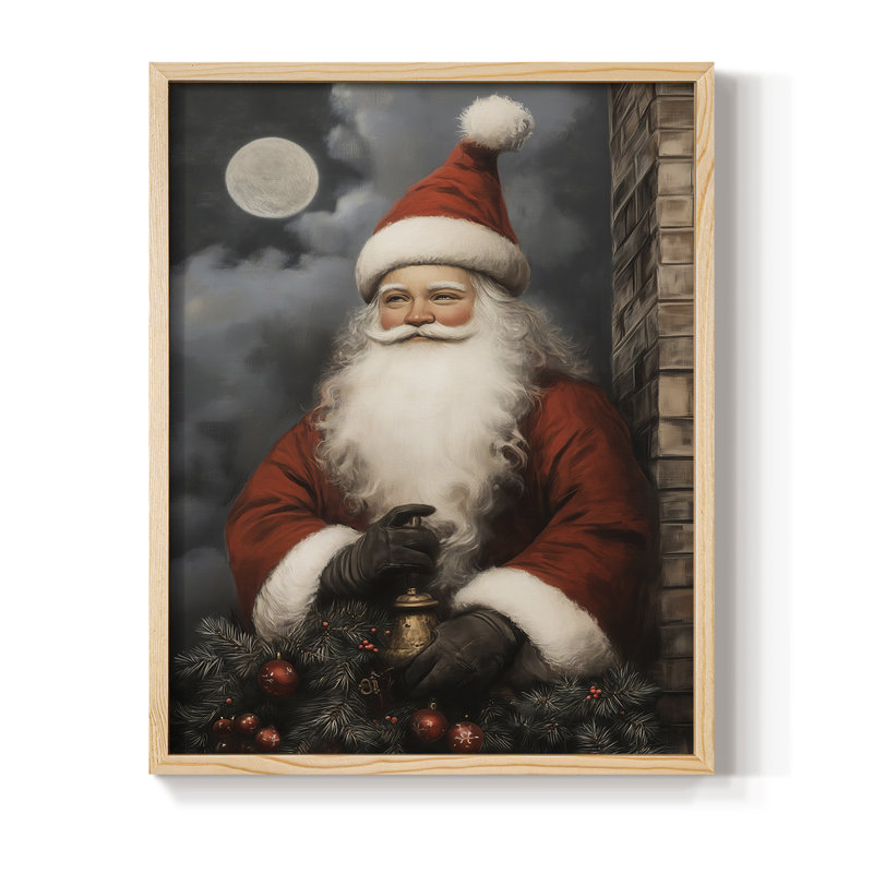 Art des Fêtes de Noël - série 2-CCCCL XXIV, reproduction encadrée - bois massif, Naturel, H 11 po x l 9 po