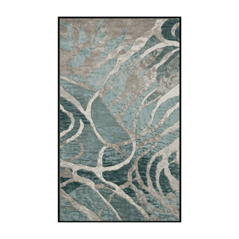 Tapis gris lavable à la machine, Rectangle 8 pi x 12 pi