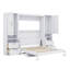 Lit escamotable peu encombrant avec armoire latérale, tablette de rangement, garde-robe et tiroirs-721252816