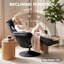 HOMCOM Manual Recliner Chair with Footrest Adjustable Backrest Black