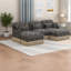 Canapés modulaires à assise profonde, salon moderne en chenille de 100 pouces
