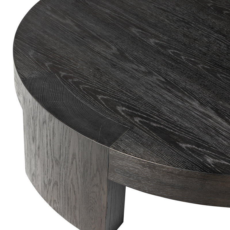 Sheffield Coffee Table, Charcoal Oak Veneer, 13" H x 48" L x 48" W