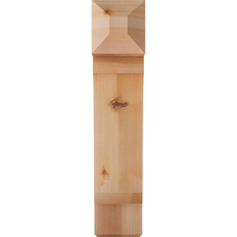 H Support en bois / corbeau, Western Red Cedar (Smooth), H 30 po x l 5,5 po x P 18 po