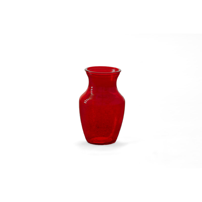 Vase en verre Belly - rouge - H 8,00 po