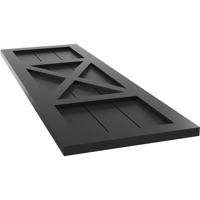 Volets à fixation fixe en PVC True Fit, Noir, 15", 32"