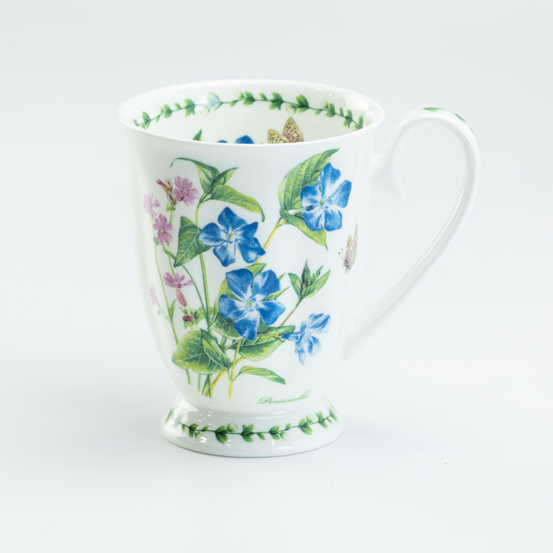 Ensemble de 4 tasses à pied sur pied Butterfly Garden