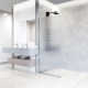 Zenith 34" W x 74" H Fixed Frameless Shower Screen with 3/8" Glass