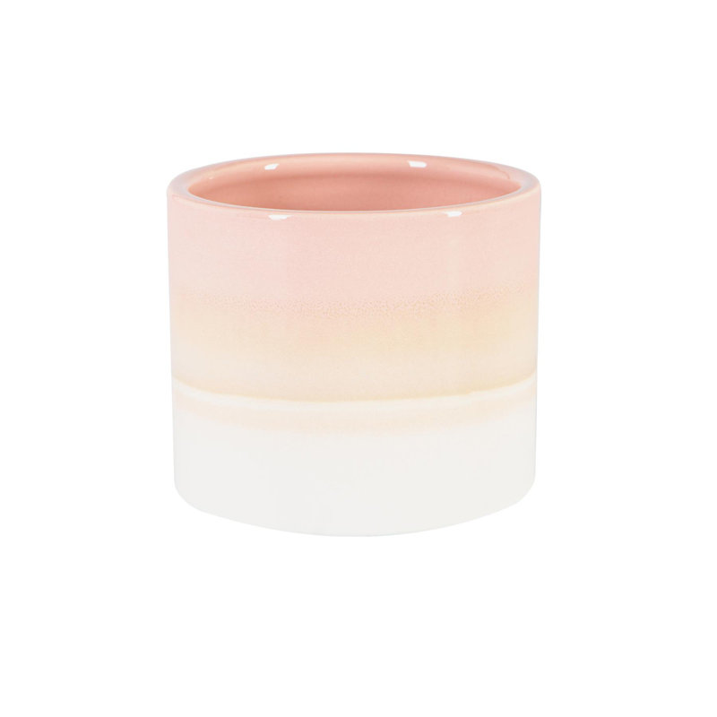 Nicola Spring - Reactive Glaze Plant Pot, 9cm H x 10.5cm W x 10.5cm D, Pink