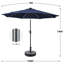 Parasol de marché illuminé 10 pi avec plage 8 côtes-1876059761