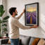 Lavender Field at Sunrise Botanical - Framed Print-2114017693-2114017682