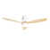 52 Inch Flush Mount Ceiling Fan DC 3 Solid Wood Fan Blade Noiseless Reversible Motor Remote Control With Light