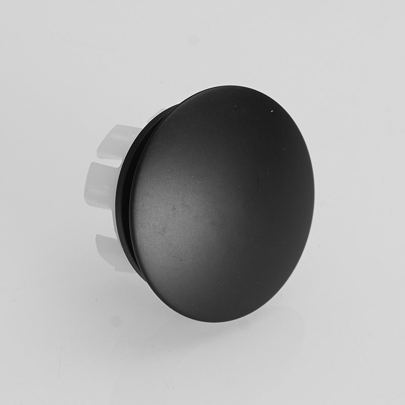Couvercle de trop-plein de garniture de lavabo, Noir