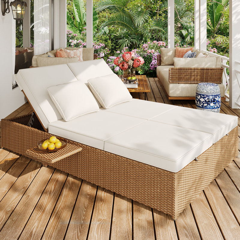 120cm Wide Straight Steel Patio Daybed