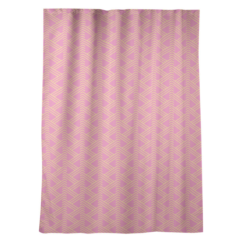 Jordao Room Darkening Curtain Single Panel, Pink/Yellow