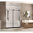 Frameless Shower Door 56-60 "W X 76" H, 1/4 "(6 Mm) Clear Tempered Glass, Explosion Proof Film, Stainless Steel Handle, Matte Black-123210141