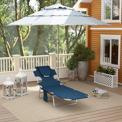 Castleford Outdoor Metal Chaise Lounge