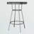 Anizoba High Top Table with Black Round Seat and Metal Base, 40.52'' H X 29.82'' W X 29.82'' D