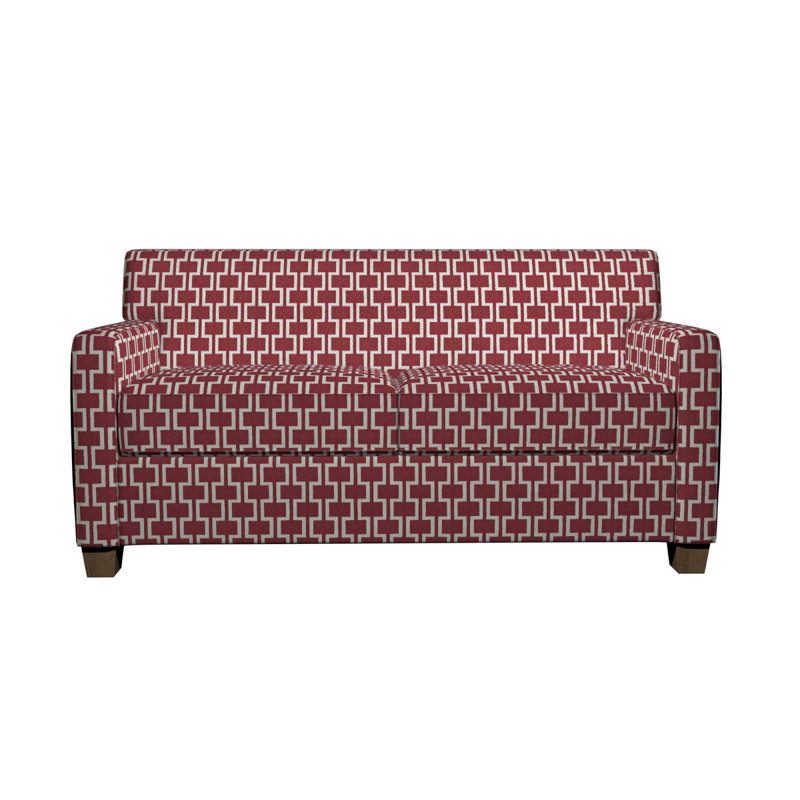 Tissu de lin géométrique, Rouge 2