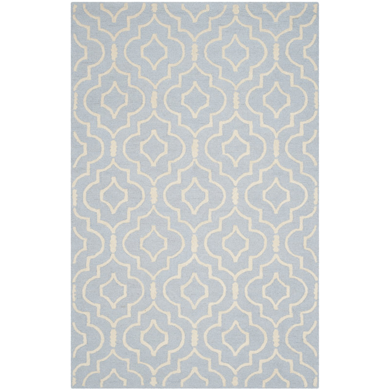 Cannen Hand Tufted Wool Geometric Rug, Rectangle 2'6" x 4'