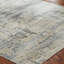 Tapis gris / ivoire fait à la main à motif abstrait-63791856