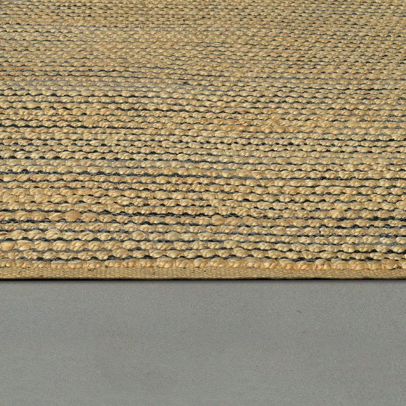 Tapis rayé tissé à la main Robert-Junior, Rectangle de 5 pi x 8 pi