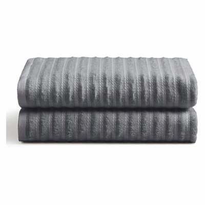 Rayon From Bamboo Bliss Ultra Soft Quick-Dry Towel Set - Luxury Rayon & Plush Cotton, Hotel Spa Quality, 2-Pack, 27 x 54, Grey
