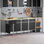 Set Of 5 Steel Large Height-Adjustable Workshop Cabinet-610869239