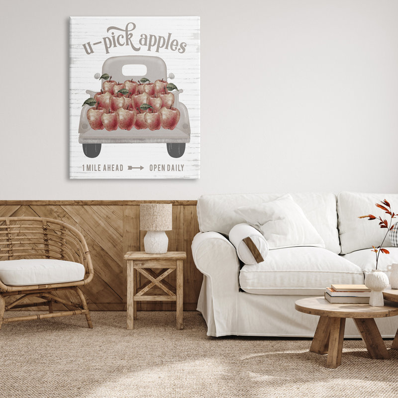 U-Pick Apples, Toile tendue, H 48 po x l 36 po x P 1,5 po