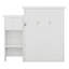 Grand lit escamotable avec conception pliante peu encombrante et plusieurs tablettes de rangement, cadre de lit à persiennes, finition en bois classique-1827033808