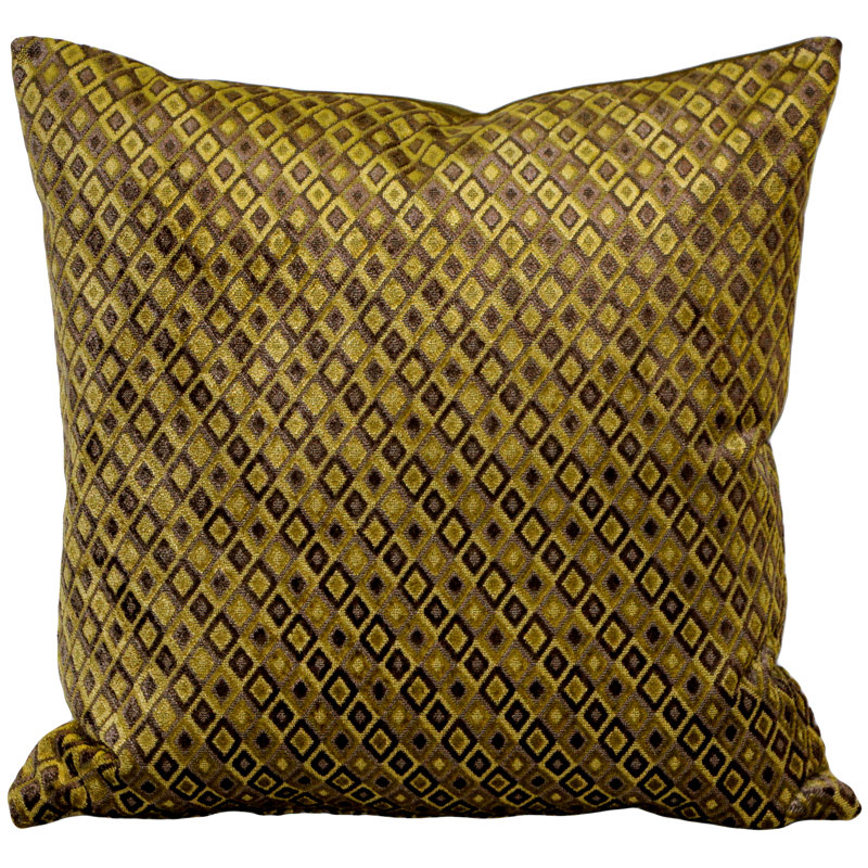 Housse et insert de coussin en velours Jager Diamond, Vert